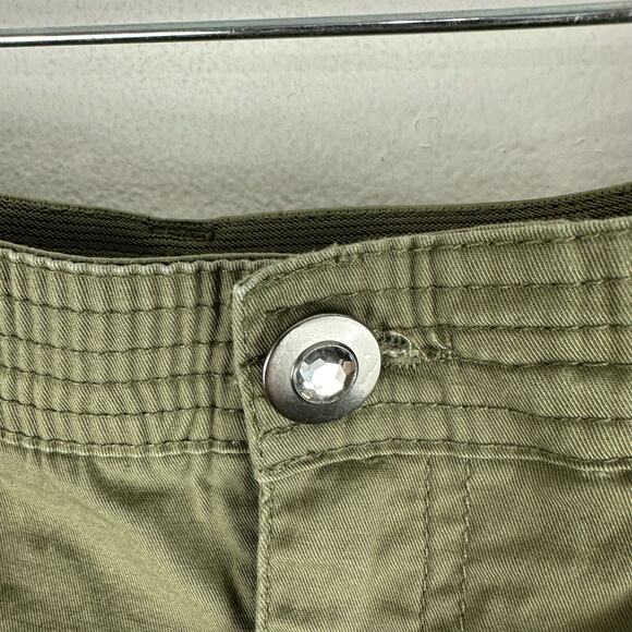 Catherine's Womens Pants Size 1X Army Green Capri Cropped Casual Comfort Stretch - Picture 6 of 9